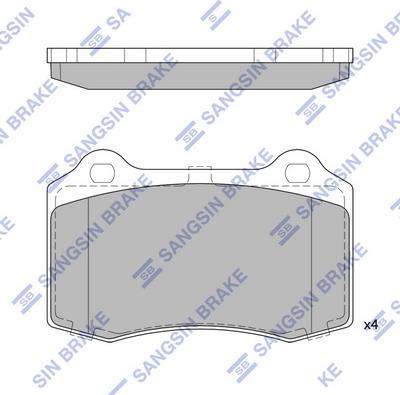 Hi-Q SP1854 - Гальмівні колодки, дискові гальма autozip.com.ua