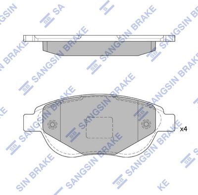 Hi-Q SP1826 - Гальмівні колодки, дискові гальма autozip.com.ua