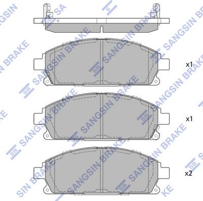 Hi-Q SP1365 - Гальмівні колодки, дискові гальма autozip.com.ua