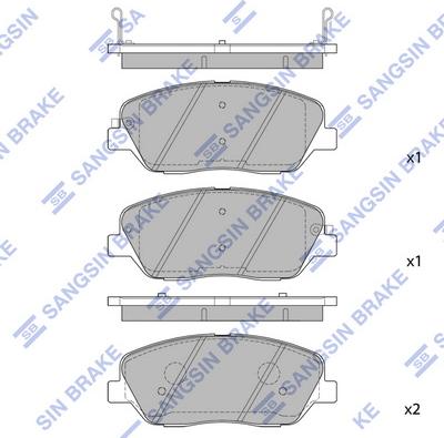 Hi-Q SP1248 - Гальмівні колодки, дискові гальма autozip.com.ua