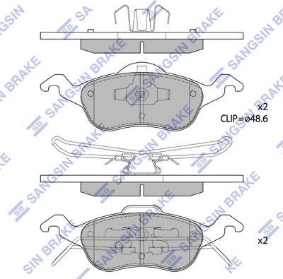 Hi-Q SP1259 - Гальмівні колодки, дискові гальма autozip.com.ua