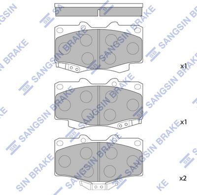 Hi-Q SP1222 - Гальмівні колодки, дискові гальма autozip.com.ua