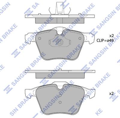 Hi-Q SP1702 - Гальмівні колодки, дискові гальма autozip.com.ua