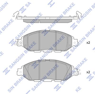 Hi-Q SP1713 - Гальмівні колодки, дискові гальма autozip.com.ua