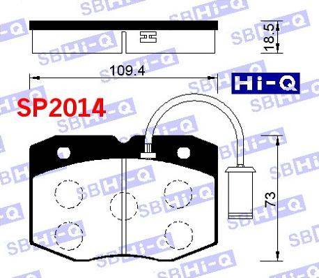 Hi-Q SP2014 - Гальмівні колодки, дискові гальма autozip.com.ua