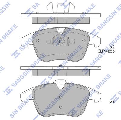 Hi-Q SP2101F - Гальмівні колодки, дискові гальма autozip.com.ua