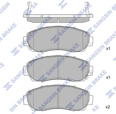 Hi-Q SP2115A - Гальмівні колодки, дискові гальма autozip.com.ua