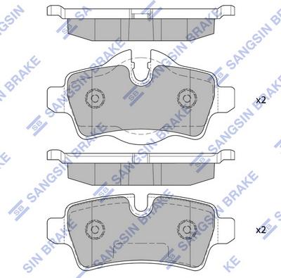Hi-Q SP2246 - Гальмівні колодки, дискові гальма autozip.com.ua