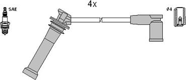 Hitachi 134955 - Комплект проводів запалювання autozip.com.ua