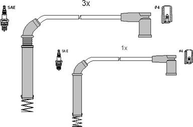 Hitachi 134964 - Комплект проводів запалювання autozip.com.ua