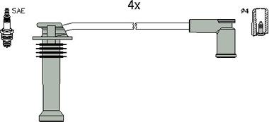 Hitachi 134988 - Комплект проводів запалювання autozip.com.ua