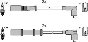 Hitachi 134972 - Комплект проводів запалювання autozip.com.ua