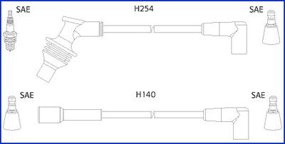 HITACHI 134460 - Комплект проводів запалювання autozip.com.ua