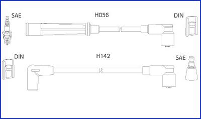 HITACHI 134439 - Комплект проводів запалювання autozip.com.ua