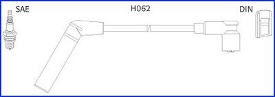 HITACHI 134478 - Комплект проводів запалювання autozip.com.ua
