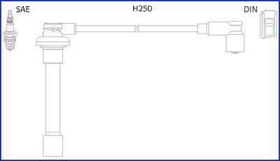 HITACHI 134520 - Комплект проводів запалювання autozip.com.ua