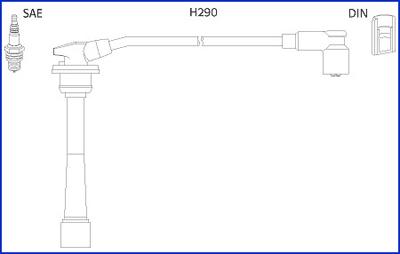 Hitachi 134528 - Комплект проводів запалювання autozip.com.ua
