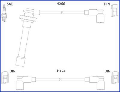 Hitachi 134522 - Комплект проводів запалювання autozip.com.ua