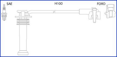 Hitachi 134657 - Комплект проводів запалювання autozip.com.ua