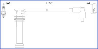 Hitachi 134672 - Комплект проводів запалювання autozip.com.ua