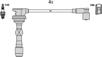 Hitachi 134118 - Комплект проводів запалювання autozip.com.ua