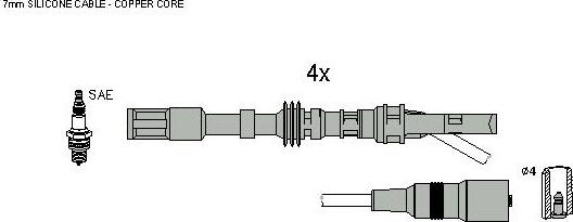 Hitachi 134134 - Комплект проводів запалювання autozip.com.ua