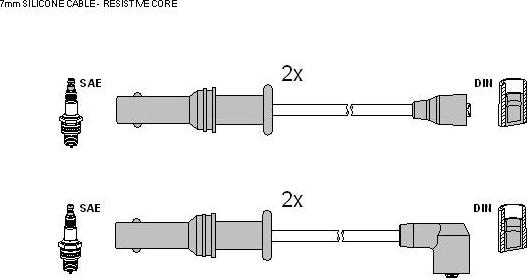 HITACHI 134847 - Комплект проводів запалювання autozip.com.ua