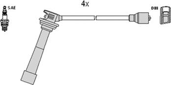 Hitachi 134374 - Комплект проводів запалювання autozip.com.ua