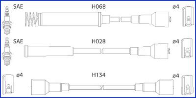 Hitachi 134203 - Комплект проводів запалювання autozip.com.ua