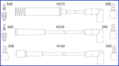 Hitachi 134202 - Комплект проводів запалювання autozip.com.ua