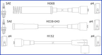 Hitachi 134214 - Комплект проводів запалювання autozip.com.ua