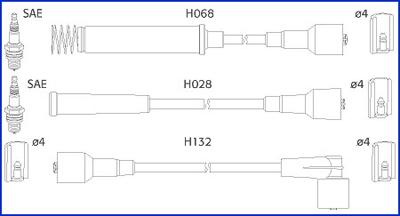 Hitachi 134217 - Комплект проводів запалювання autozip.com.ua