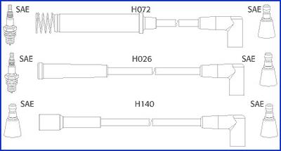 Hitachi 134225 - Комплект проводів запалювання autozip.com.ua