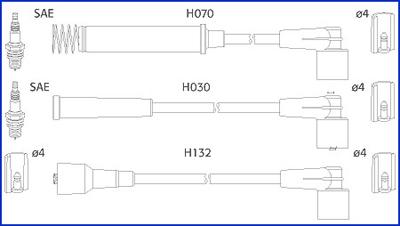 HITACHI 134226 - Комплект проводів запалювання autozip.com.ua