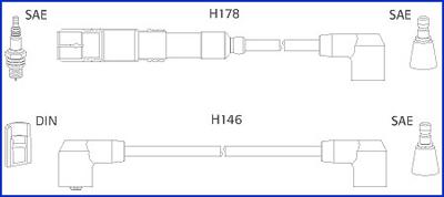 HITACHI 134756 - Комплект проводів запалювання autozip.com.ua