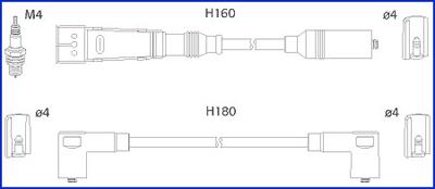 HITACHI 134705 - Комплект проводів запалювання autozip.com.ua