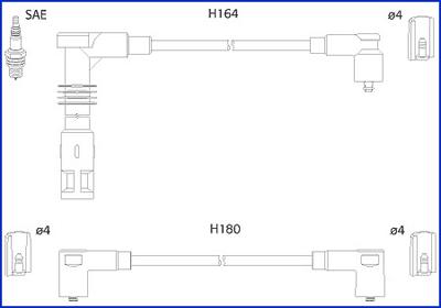Hitachi 134700 - Комплект проводів запалювання autozip.com.ua
