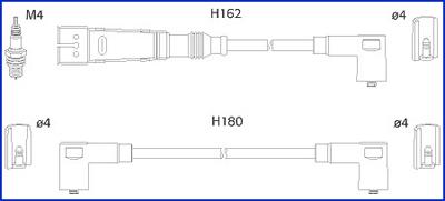 Hitachi 134784 - Комплект проводів запалювання autozip.com.ua