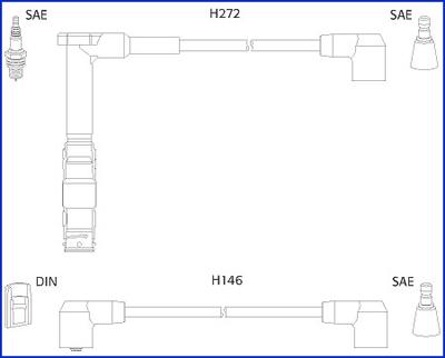 Hitachi 134777 - Комплект проводів запалювання autozip.com.ua