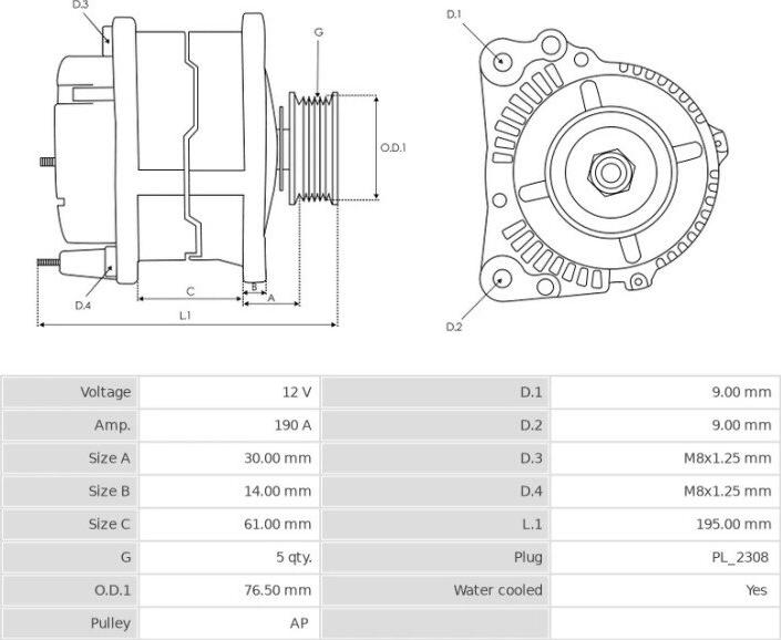 Hitachi LR1190-909 - Генератор autozip.com.ua