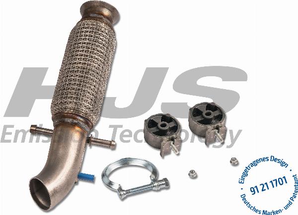 HJS 91 21 1701 - Гофрована труба вихлопна система autozip.com.ua