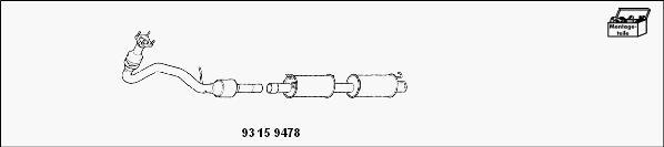 HJS 93 15 9478 - Компл. для дооборудуется., каталізатор / сажев.фільтр (комбісіс autozip.com.ua