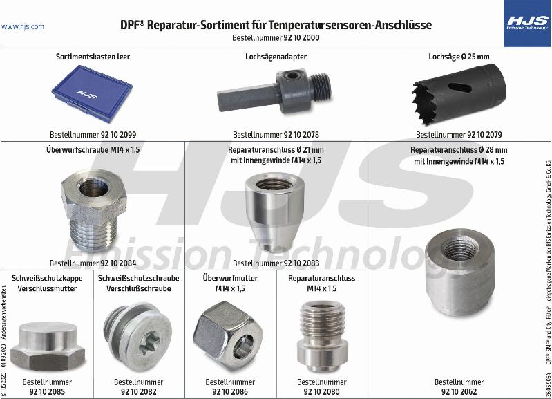 HJS 92 10 2000 - Вварной різьблення, датчик температури вихлопних газів autozip.com.ua