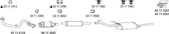 HJS VW_1950A - Система випуску ОГ autozip.com.ua