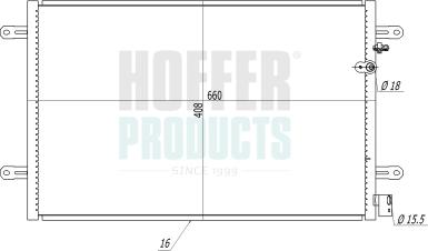 Hoffer 991092 - Конденсатор, кондиціонер autozip.com.ua