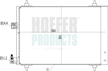 Hoffer 991046 - Конденсатор, кондиціонер autozip.com.ua