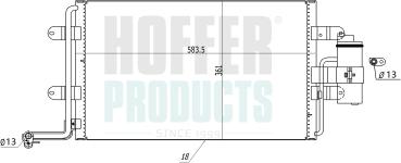 Hoffer 991069 - Конденсатор, кондиціонер autozip.com.ua