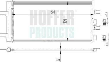 Hoffer 991192 - Конденсатор, кондиціонер autozip.com.ua