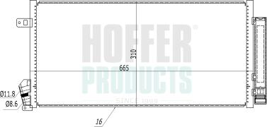Hoffer 991143 - Конденсатор, кондиціонер autozip.com.ua