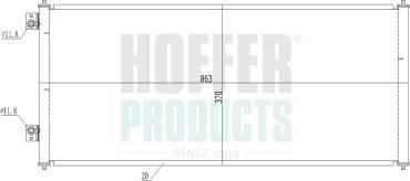 Hoffer 991150 - Конденсатор, кондиціонер autozip.com.ua